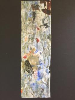 les battants  (1)au bord de la nuit Rilke1T. Mixte sur toile libre  2009